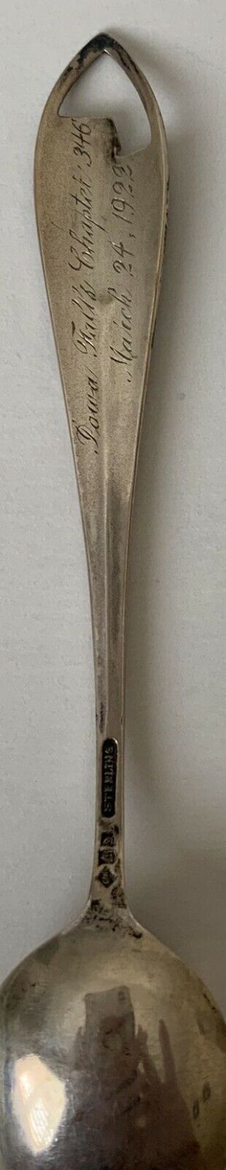 STERLING SILVER SOUVENIR SPOON IOWA FALLS Old Mill And Dam 1922 3