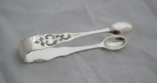 Vintage Kochberg Sugar Tongs Engraved Silver Plated Stamped 90 Cond