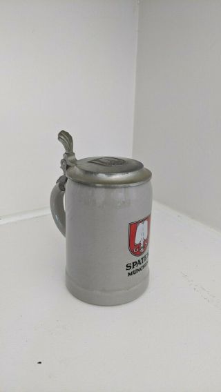 Vintage Grey German Beer Stein W/ Lid,