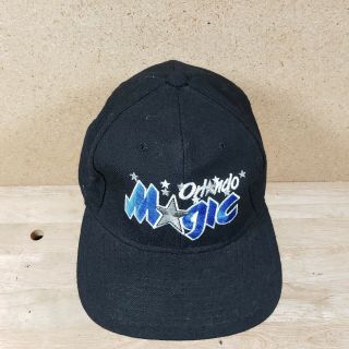 VTG Starter Plain Logo Orlando Magic NBA Basketball Black Snapback Hat 100 Wool 2