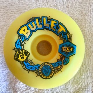4 Santa Cruz Bullet Speed Wheels 63mm 92a Yellow Vintage 80’s NOS 3