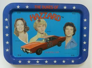 Vtg 1981 Dukes Of Hazzard Tv Tray Lap Dinner Nos Bo Luke Daisy Duke General Lee