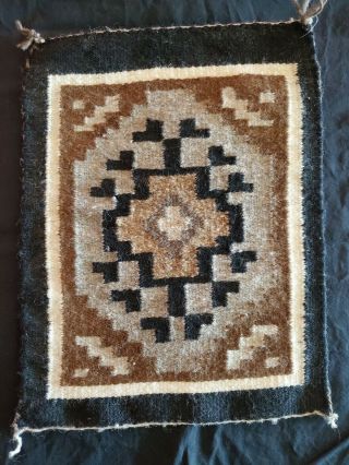Navajo Rug,  Vintage.  Weaver,  Grace Curley,  Hand Woven Two Grey Hills Design.
