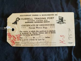 Navajo Rug,  vintage.  Weaver,  Grace Curley,  Hand Woven Two Grey Hills design. 2