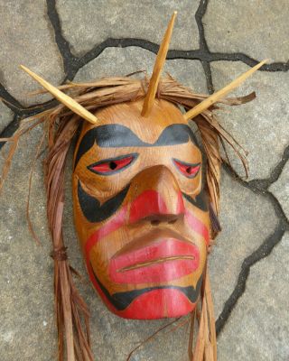 Northwest Coast Shaman Medicine Mask Master Carver Carl Simeon Canada Aboriginal