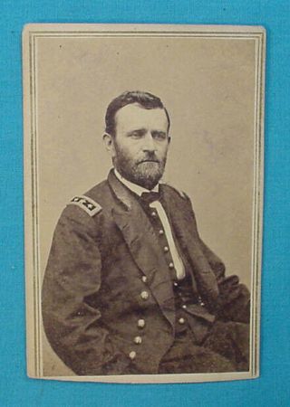 Cdv Carte De Visite Photo Of Civil War General U.  S.  Grant By Matthew Brady