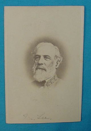 General R.  E.  Lee C.  S.  A.  Cdv Carte De Visite Photo Of Civil War Confederate Gen.