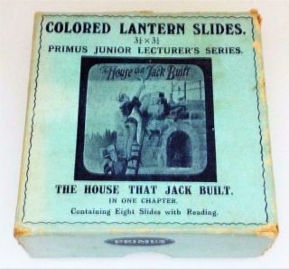 Magic Lantern Slides The House That Jack Built Boxed Set Of 8 Primus Slides 1890