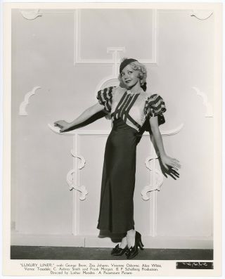 Alice White Art Deco Hollywood Glamour Photograph Luxury Liner 1933