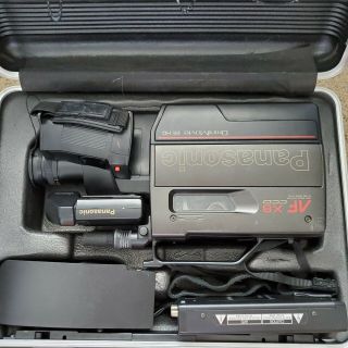 Vintage Panasonic Af - X8 Omnimovie Vhs Ccs Camcorder W/ Carrying Case No Battery