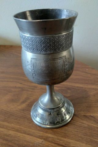 Meriden Silver Plate Company Goblet Monogramed " Special Prize Class Of 1887 "