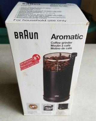 Vintage Braun Aromatic Coffee Grinder Ksm2 Black 2.  5 Oz,