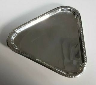 Vintage Three Sided Art Deco Silverplated Card Tray