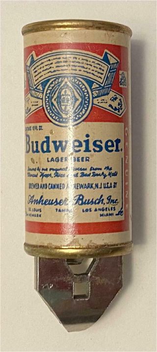 1950s Budweiser Beer St Louis Missouri Drop Down Bottle Opener Can Piercer L - 1 - 2