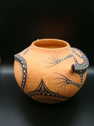 Signed Deldrick & Lorenda Cellicion Zuni Pueblo Pottery Pot 3