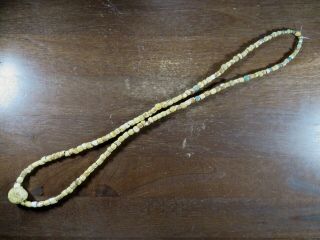 Museum grade 34 in.  shell & glass bead necklace,  Mason Co.  W.  Virginia x Beutell 2