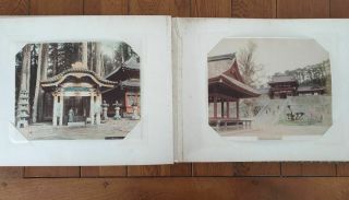 c.  1890 ' s LACQUER PHOTO ALBUM JAPAN 99 PRINTS VIEWS and PEOPLE 6