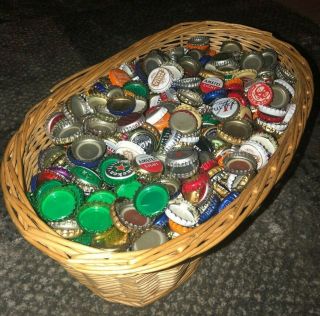 1 Pound Mixed Beer Bottle Caps Random Assortment No Dents For Crafts Or Projects