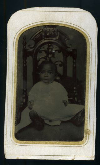 Vintage Tintype African American Baby Girl Philadelphia