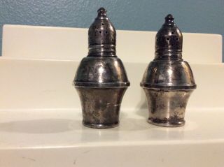 Duchin Creation Sterling Salt Pepper Shakers.  Weighted.