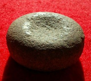 Authentic Indian Artifact 3 - 3/8 " Discoidal Stone Game Piece Ohio Arrowheads