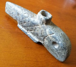Indian Artifact Effigy Pipe Fish Engraved Authentic Patina Estate Found