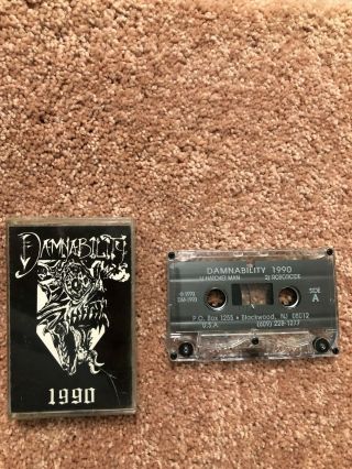 Vintage Damnability 1990 Thrash Metal Demo Cassette Tape