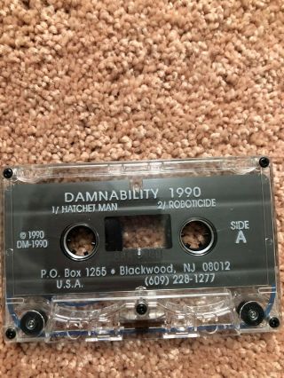 Vintage Damnability 1990 Thrash Metal Demo Cassette Tape 2