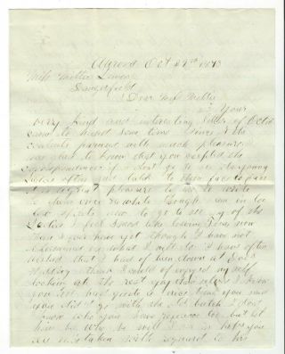 1870 Aurora,  Texas Letter J.  M.  Crofford Indians 