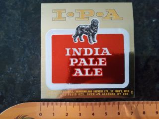 1 Beer Label - India Pale Ale - Newfoundland Brewery - St.  John´s - Canada