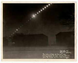 Oh Columbus Osu Ohio State University Solar Eclipse Unusual Weird Photo 1925