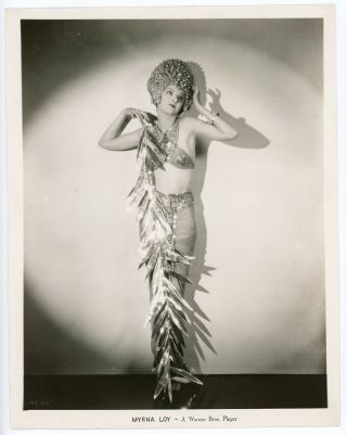 Fantastically Costumed Myrna Loy 1920s Exotic Risqué Glamour Photograph