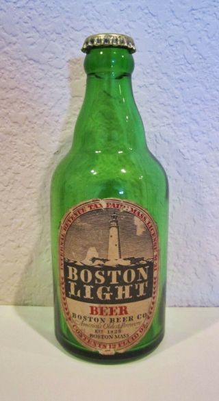 Boston Light Beer Steinie Beer Bottle Irtp 12 - Ounce Boston Beer Co.  Mass L@@k