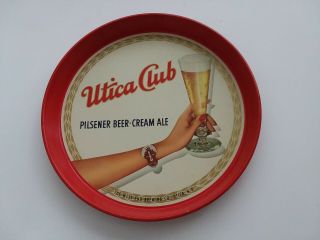 Vintage Utica Club Pilsner Beer - Cream Ale 12 " Metal Tray