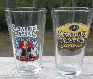 Samuel Adams Set Of 2 Pint Glasses Vg