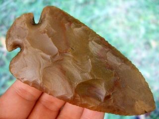 Fine Kentucky Banded Carter Cave Flint Dovetail Point With G10 Arrowheads