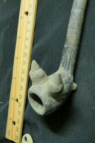 INDIAN ARTIFACT,  Mississippian Duck Effigy Pipe 3