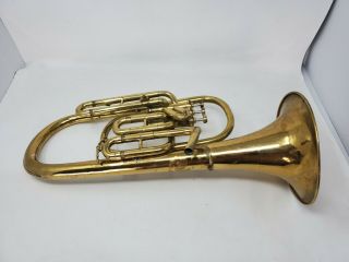 Vintage American Standard Eb Alto Barritone Horn Brass Rough Shape Parts Repair
