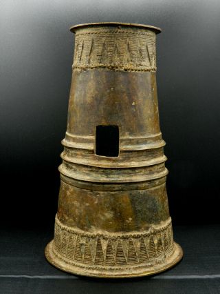 Kyra Ancient Bronze Cuff Bracelet Kapsiki - 21cm Height - Cameroon - 1900s