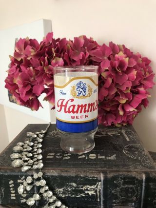 Vintage 10 Oz Hamm’s Beer Glasses Wraparound Design Since 1865 Lion Crest