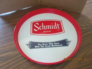Schmidt Beer Metal Serving Tray.  The Brew That Grew With The Great Northwest.