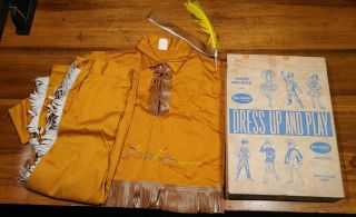 Vintage Plamaster Dress Up & Play Tonto Medium Indian Costume Outfit Lone Ranger