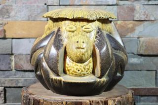 Munktiki Ltd Edition Three Wise Monkeys Coconut Tiki Mug Bowl 2016 10/100