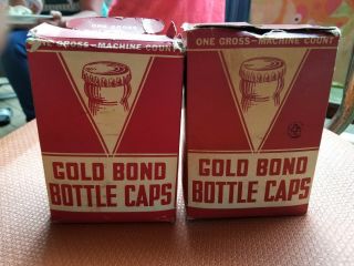 Vintage Gold Bond Bottle Caps
