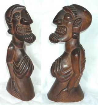 Rapa Nui Moai Kavakava Wooden Wood Figure Easter Island Chile Vintage 27cm 722gr