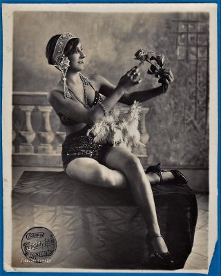 Vintage Photo Exotic Sexy Burlesque Vaudeville Dancer Girl Cuba Cigars Foto 1925