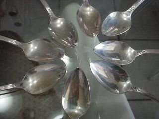 (8) Oneida Nobility Silverplate Demitasse Spoons,  1939 Royal Rose