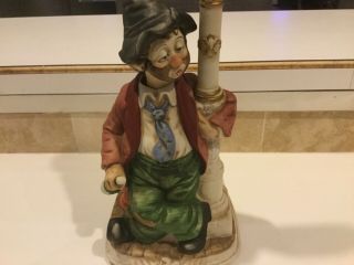 Vintage Melody in Motion Clockpost Willie Clown Hobo Musical Clock - Perfect 2