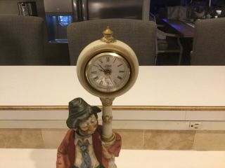 Vintage Melody in Motion Clockpost Willie Clown Hobo Musical Clock - Perfect 3