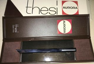 Vintage Aurora Thesi Roller Ball Flat Pen,  Made In Italy